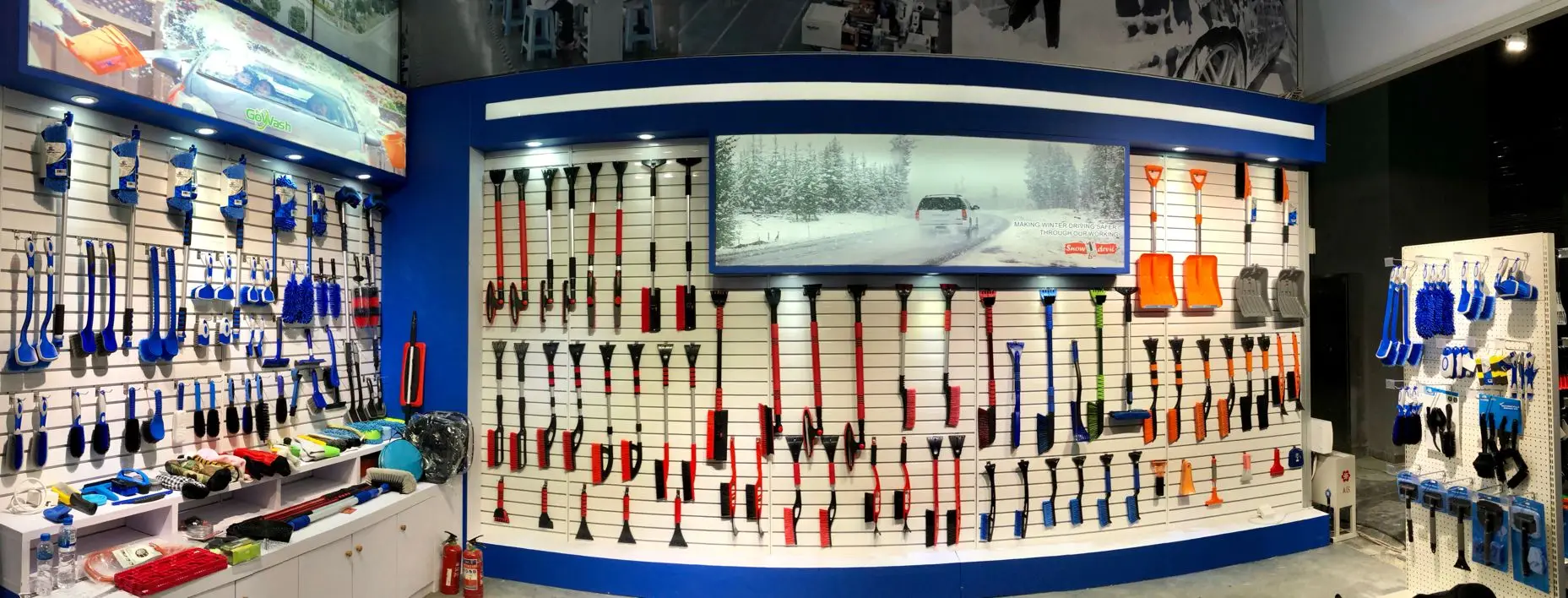 ps material and different color plastic ice scraper