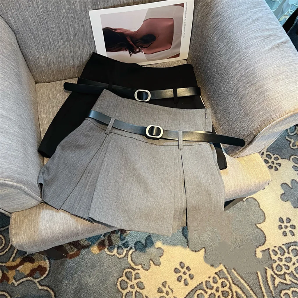 fashion wholesale big girls solid gray black skirts clothing A line S44