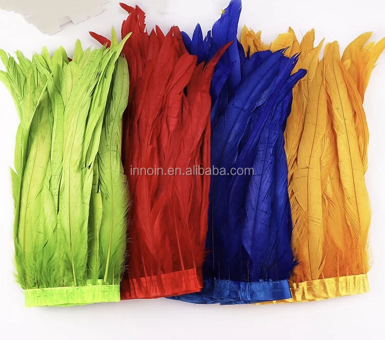 
Top Quality Rooster Feather Trim For Skirt/Dress Fringe Rooster Lace Trim 