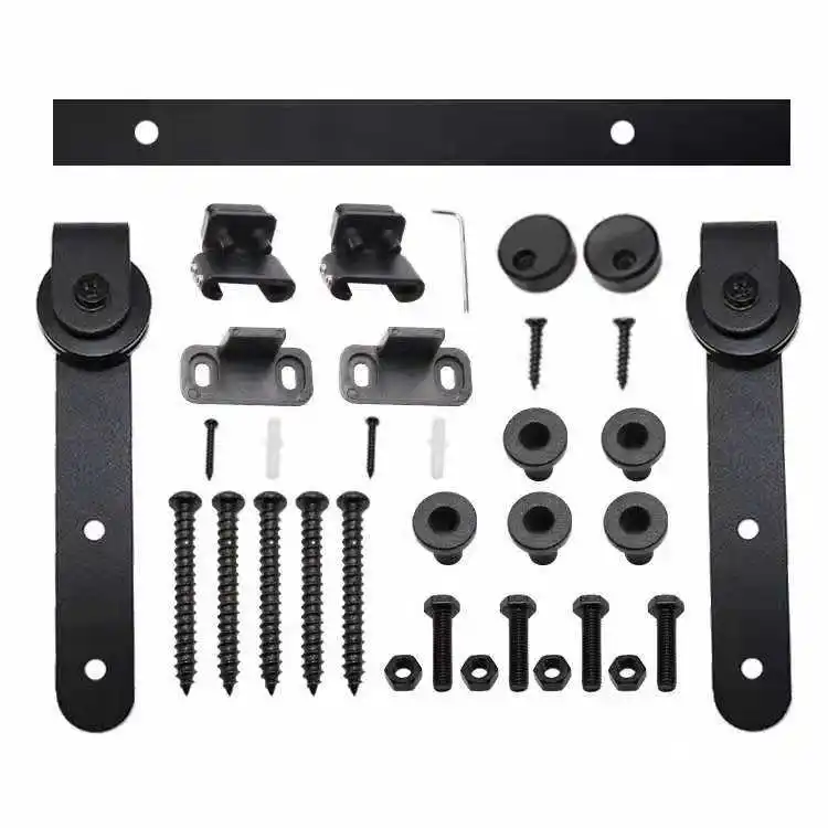 China Supplier Manufacture Mini Sliding Double Barn Door Hardware Roller Track Kit Cabinet Closet
