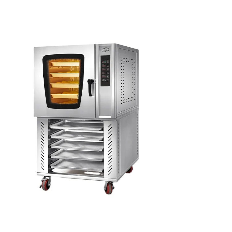 Commercial Bakery 5 Trays Industrial Gas Hot Air Circulation Steam Convection Oven Deck Oven Bakery Oven Prices