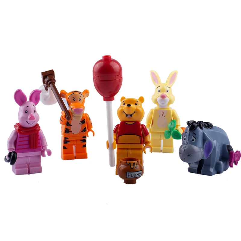 
MOC city cartoon animal mini figures Tigger Piggy compatible with legoinglys kids gift building blocks DIY toys 