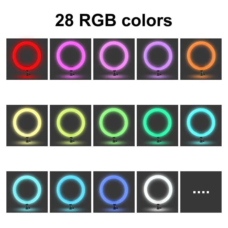 
Camera Beauty RGB 10inch Selfie Ring Light Tiktok/Youtube With Dest Tripod Stand Phone Holder,Best ring light for zoom 