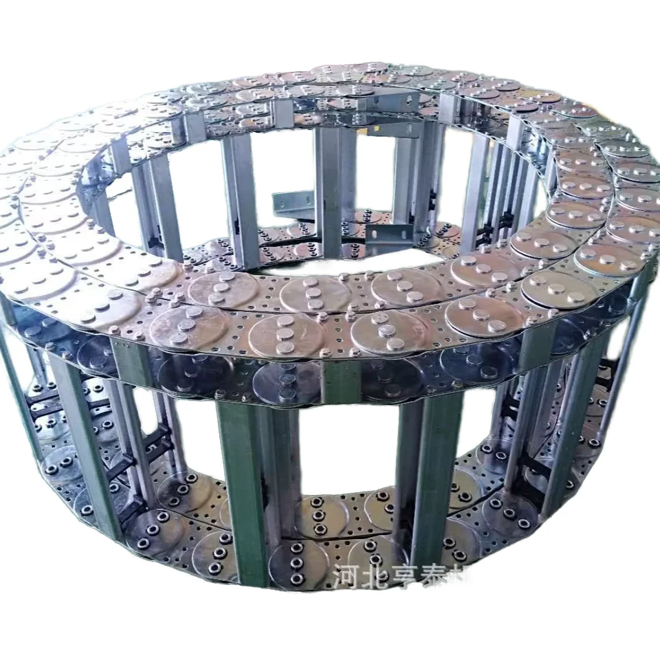 Flexible Stainless Steel Electric Cable Drag Chain Bridge Type for CNC Machine Protection in Construction Industries