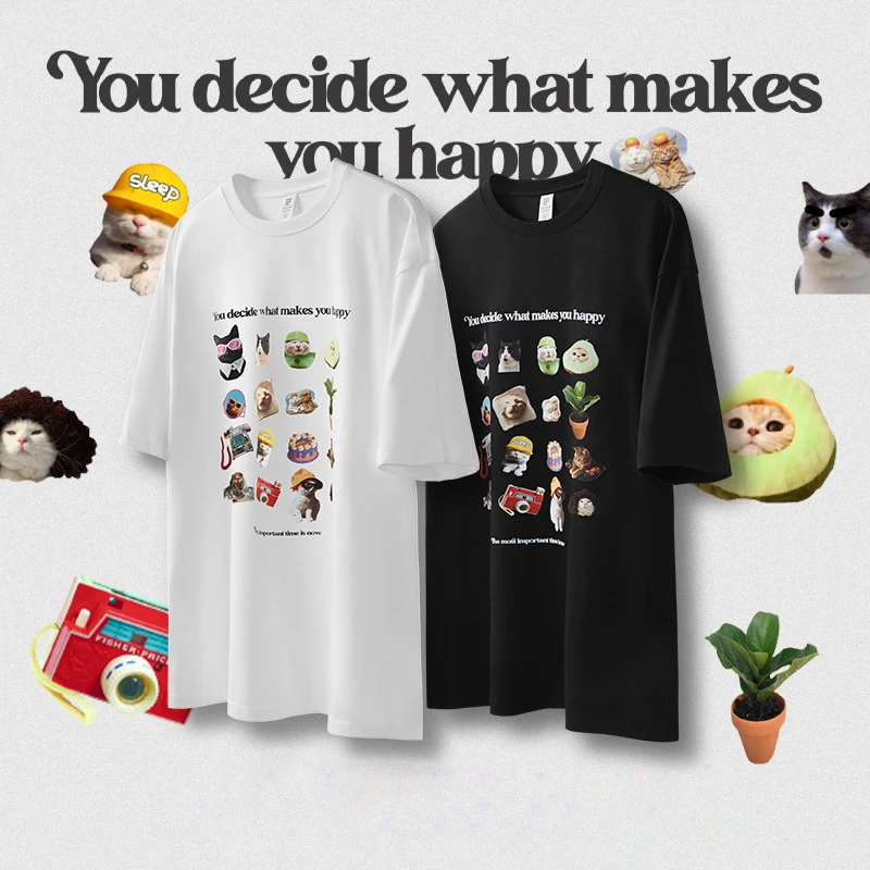 Latest Women Baggy Oversized 100% Cotton Drop Shoulder Funny Graphic Streetwear Sports Quick Dry Men T-Shirt