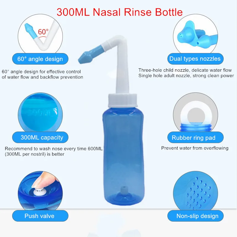 
New Design Nasal irrigator Nose Cleaner Rinse System Vacuum Daily Nose Wash Bottle Nasal Irrigation 