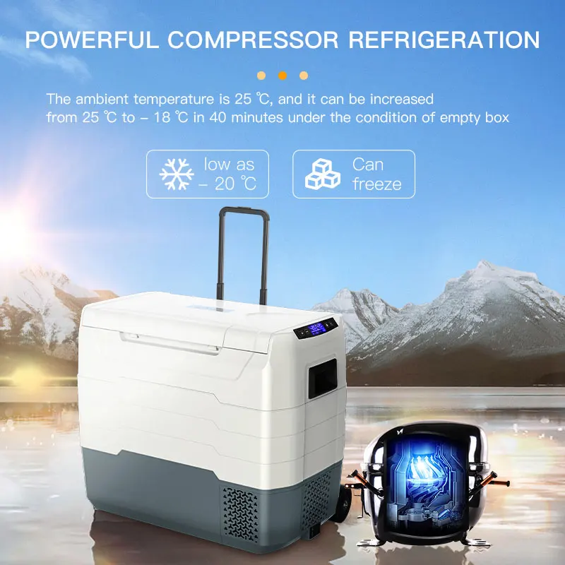 Small Outdoor Freezer Compressor Refrigeration Car Home Dual-Purpose Freezing  Refrigeration 12V24V Car Refrigerator