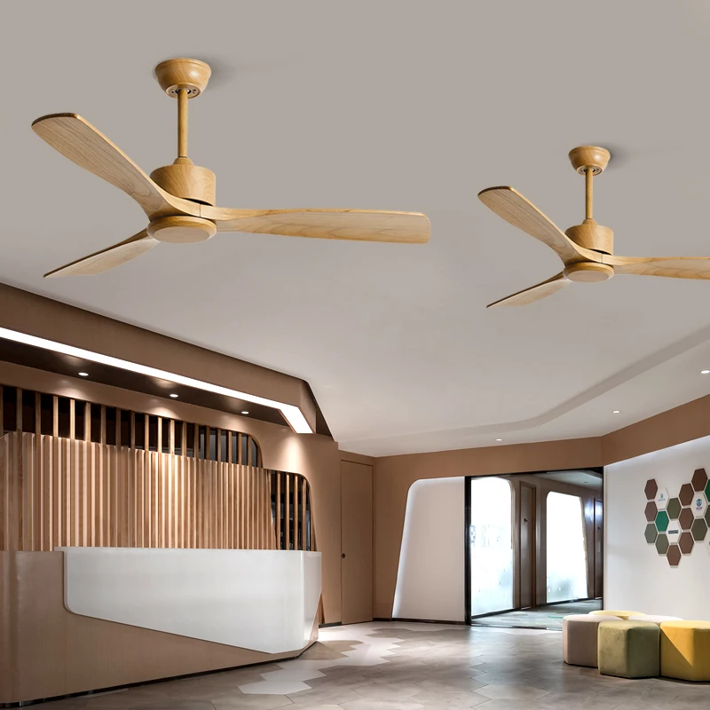 Modern Designer Decorative Chandelier Vintage Bedroom Luxury Wood Ceiling Light Remote Control ceiling fan chandelier