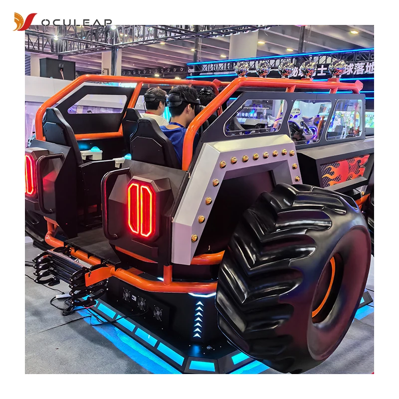 6-Person VR Racing Shooting Simulator ar/vr entertainment 9D Off Road Vehicle Gaming Virtual Reality Dynamic VR Game Machine