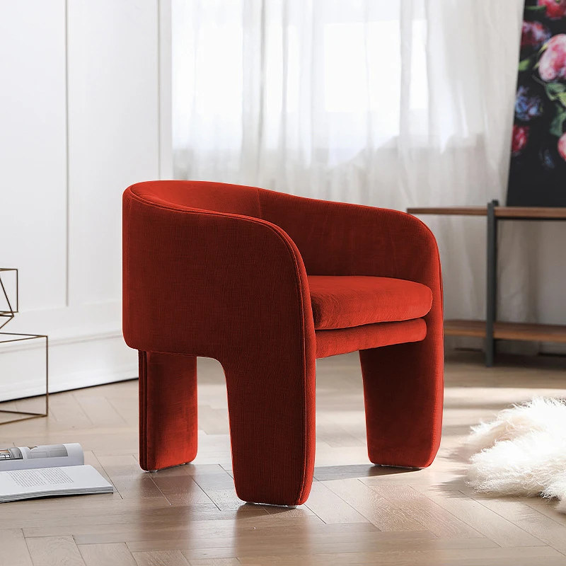 Modern Lounge Chair Fabric Leisure Chair Metal Frame Customize Colors Living Room Century Accent Home Furniture Chair