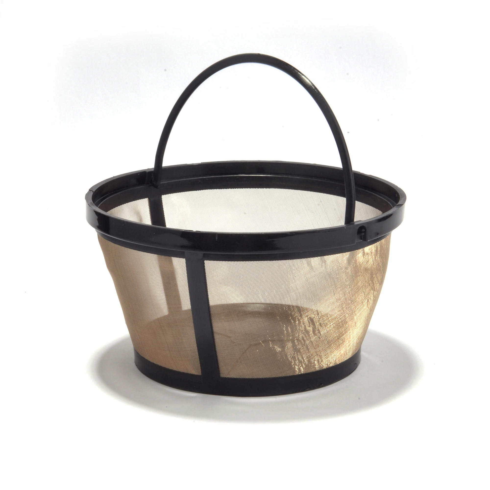 gold 304 stainless steel mesh tone permanent reusable maker coffee filter basket