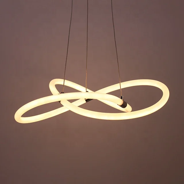 
Home decor white acrylic tube pendant light 360 degree light emitting dimmable chandelier pendant lamp 