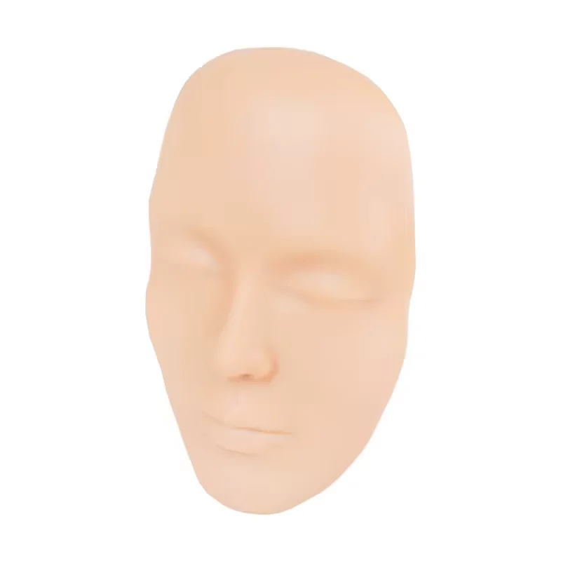 Flexible Pure Silicone Practice Skin 5D Face Model Holder Mannequin and Permanent Makeup Practice Skin for Training