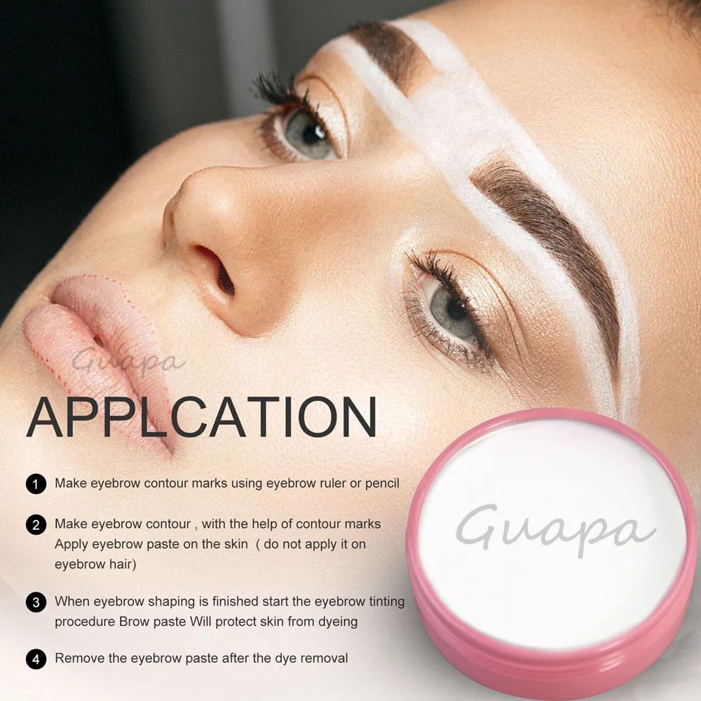 Customized Microblading Eyebrow White Paste Tattoo Brows Permanent Makeup Mapping Paste For Brow Lip Shape Position Marker Tool