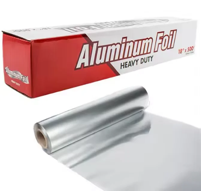 15micron Food Grade 8011 Gastronomy Cooking Foil Roll Printed Aluminum Paper Disposable Good Price Papel Para Hornear Sheet