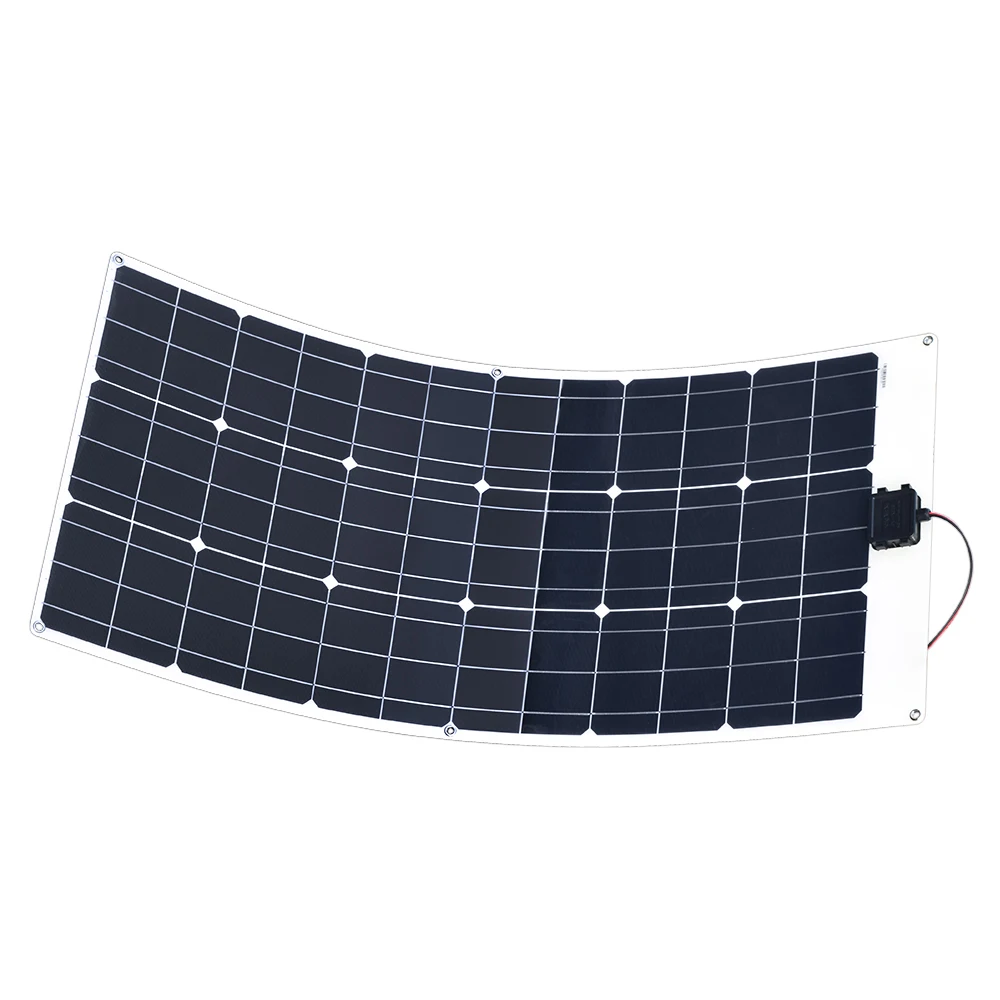 
50w 80w 100w 12V Semi flexible solar panel for Boat RV 