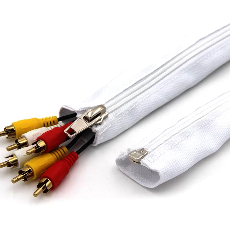 zipper cable sheath white cover