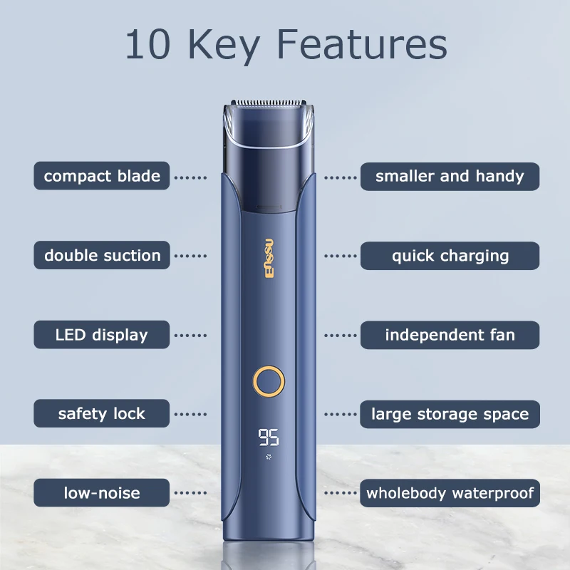 Waterproof IPX7 Professional Ceramic Blades Rechargeable Electric Baby Hair Clipper Hair Trimmer Cordless