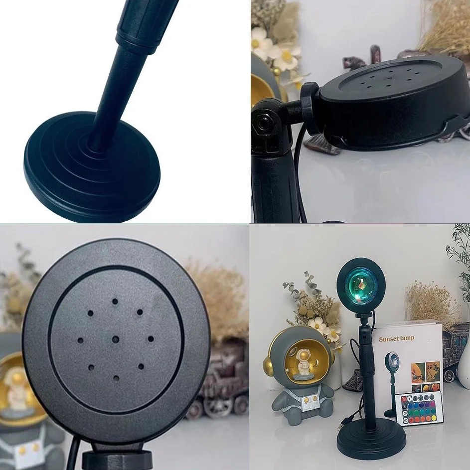 Неоновый 16 видов цветов RGB затемнение 180 градусов вращение пульт дистанционного управления USB плагин светодиодный Радужный Восход закат Halo проектор свет