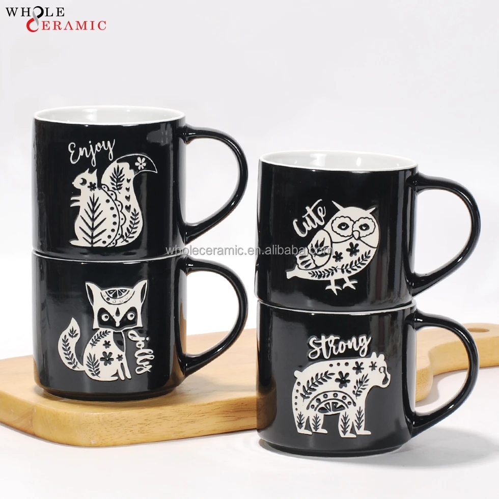 Hot Sale Cheap Wholesale Cute Custom Dog Animal Shape Mug New Coffee 3D Design Animal Ceramic Cup Mug Cats With Spoon