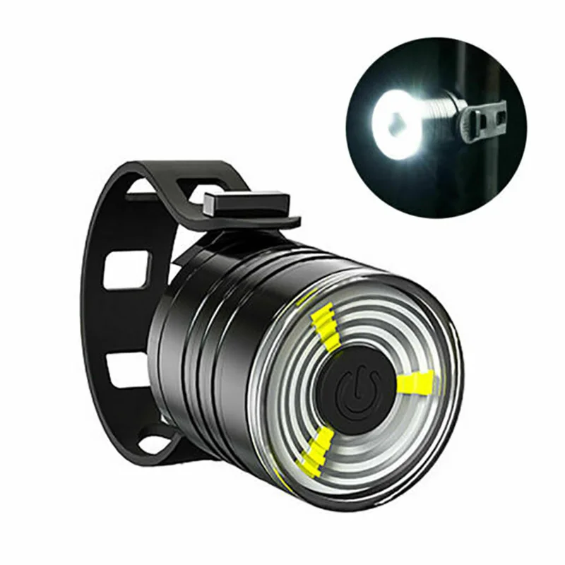 Super Bright Aluminum Alloy Helmet Lamp Waterproof Rear Taillight Bike Warning Tail Light ABS Front Light Flashlight Bicyclists