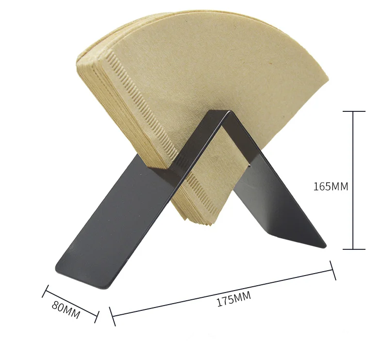 Home Kitchen Portable Travel Stainless Steel Standing Coffee Paper Filter Holder Stand