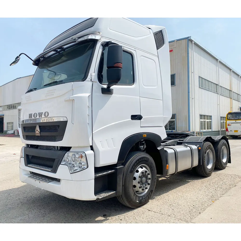 Heavy duty sinotruk howo T7 N7 6x4 tractor truck 400hp LHD Rhd Euro2/3 used howo truck head