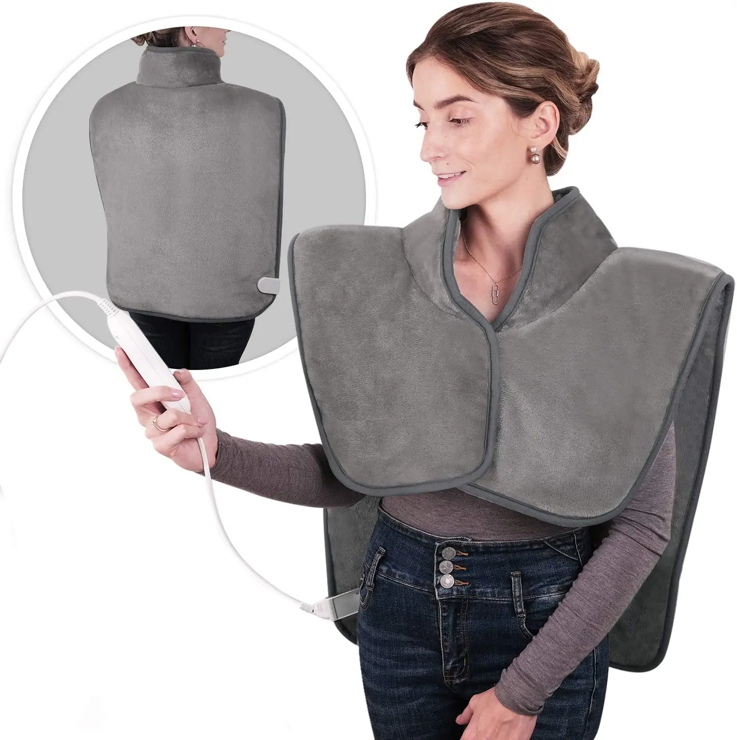 Best Selling Product 2024 Back Pain Relief Therapy Fast Heating Neck and Thermal Shoulder Back Pad Heat Shoulder