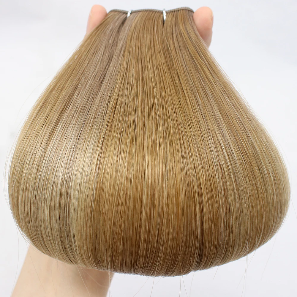 Stock Genius Weft Cuticle Intact Invisible Weft Russian Hair 18 months Life Span Factory Direct