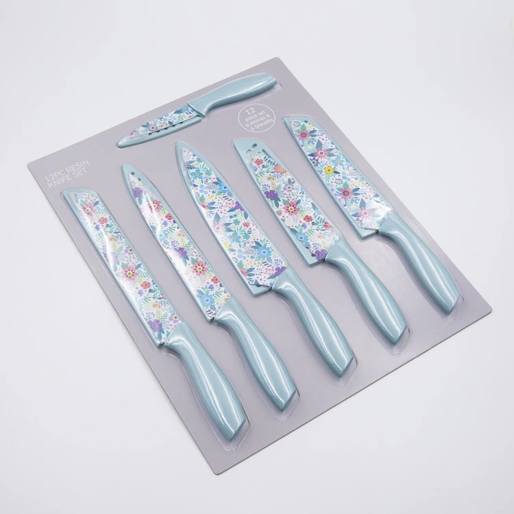 2022 New Arrival Knife Set Kitchen Non-stick Coating with PP Handle Stainless Steel Chef Knife with Sheath