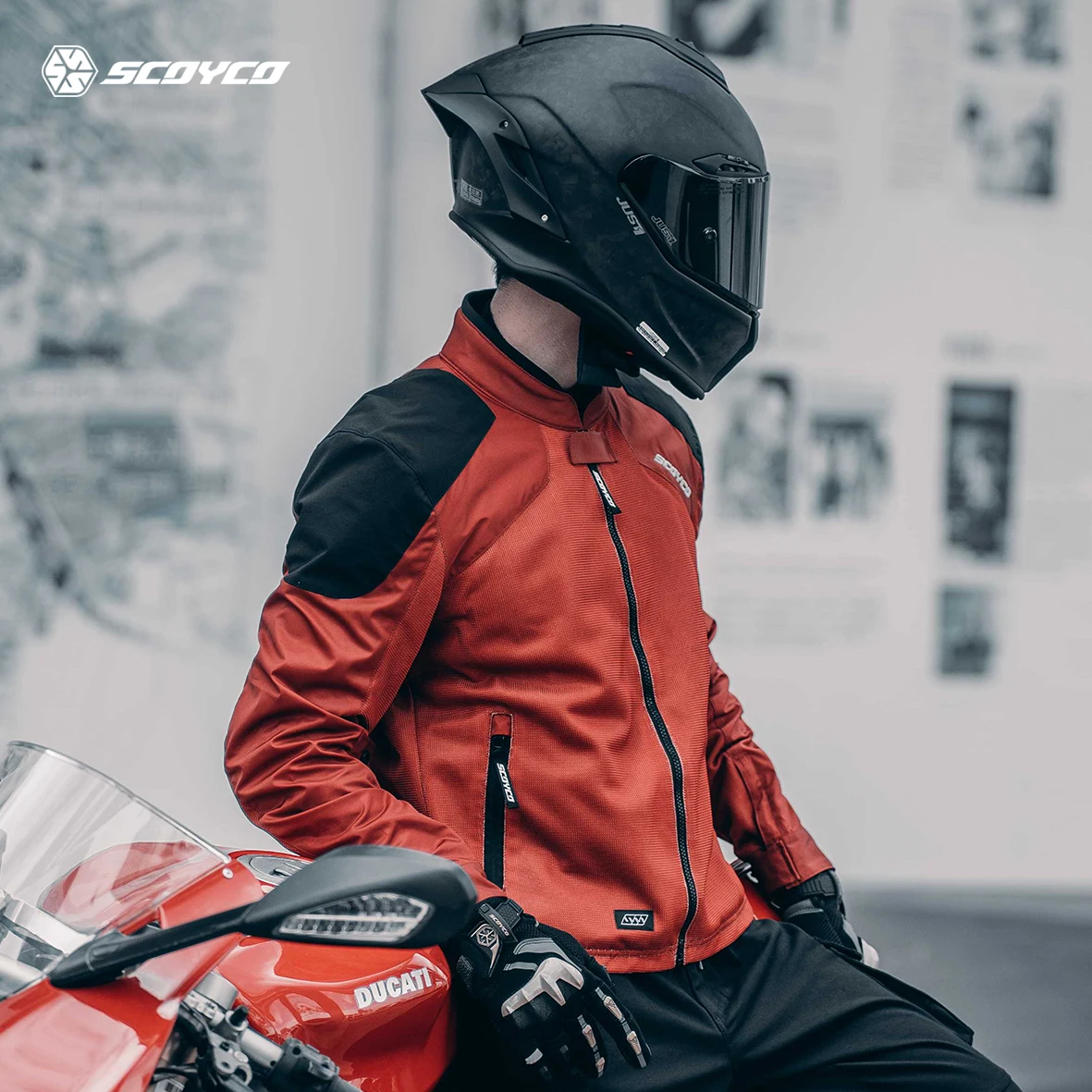 Red Apparel Bike Motocross Jersey Motorcycle Riding Equipment Racing Men Gear Clothing Jacket Motorcycle Auto Racing Wear