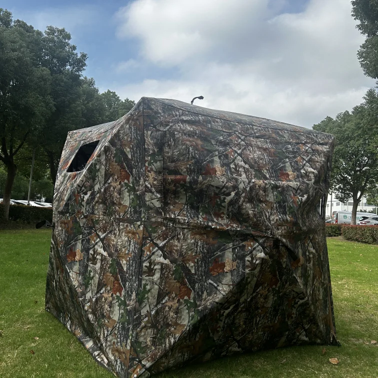 Outdoor windproof and rainproof wilderness hunting tent Oxford anti tear wild Camouflage Hunting Tent for outdoor hunting tent