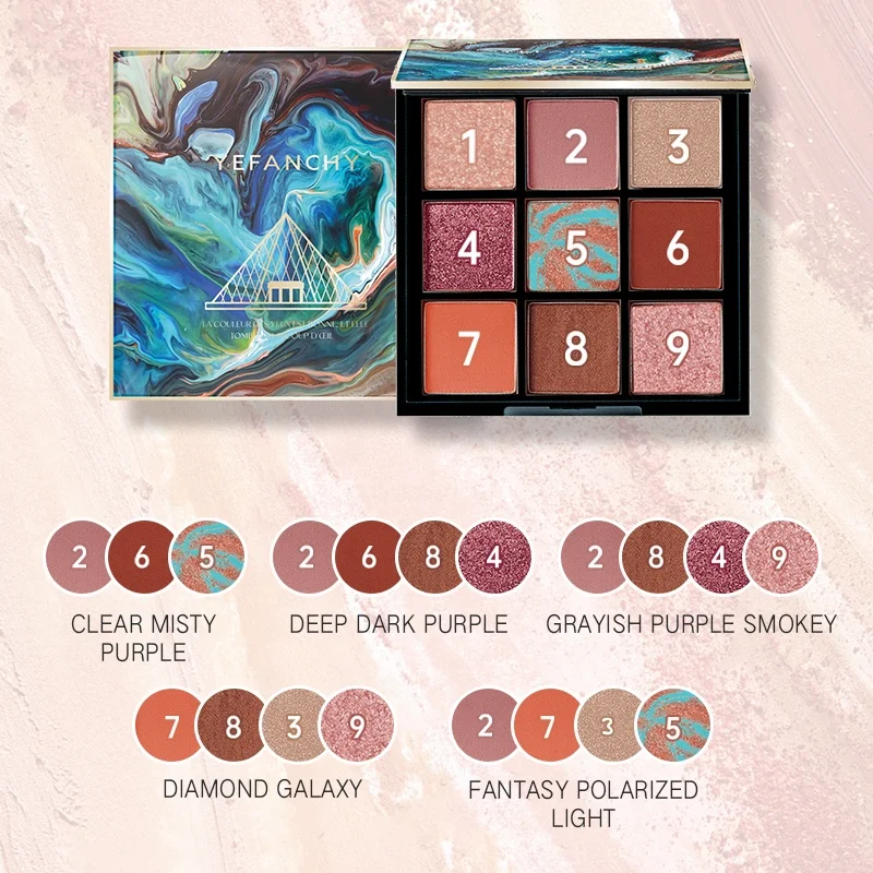 Фабричная Косметика с высоким внешним видом многофункциональная палитра теней для век пигментом