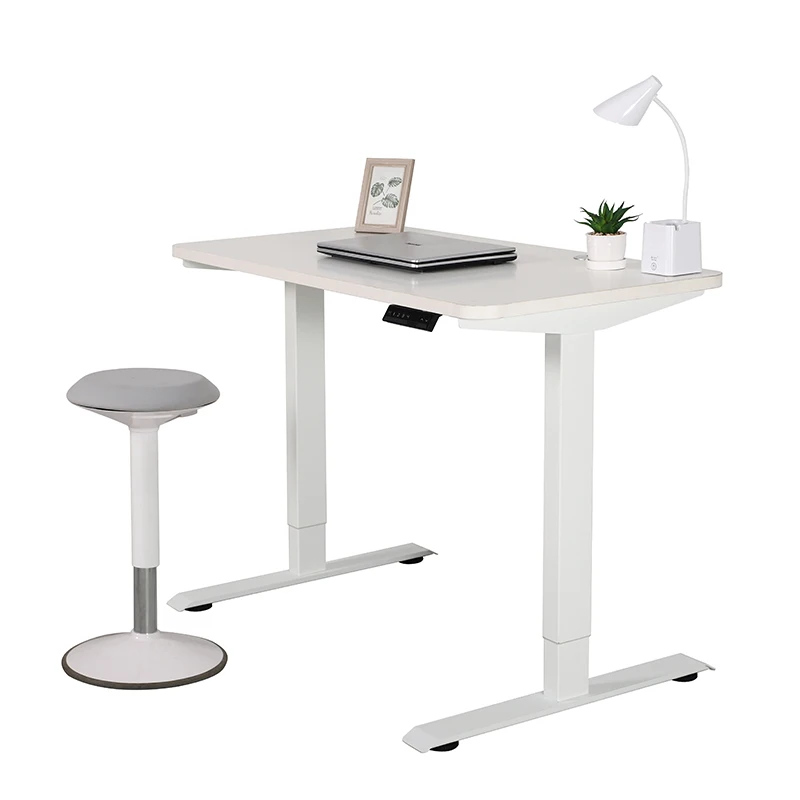 Nate Stable and comfortable customized smart office electric dual motor white color electric metal height adjustable table leg
