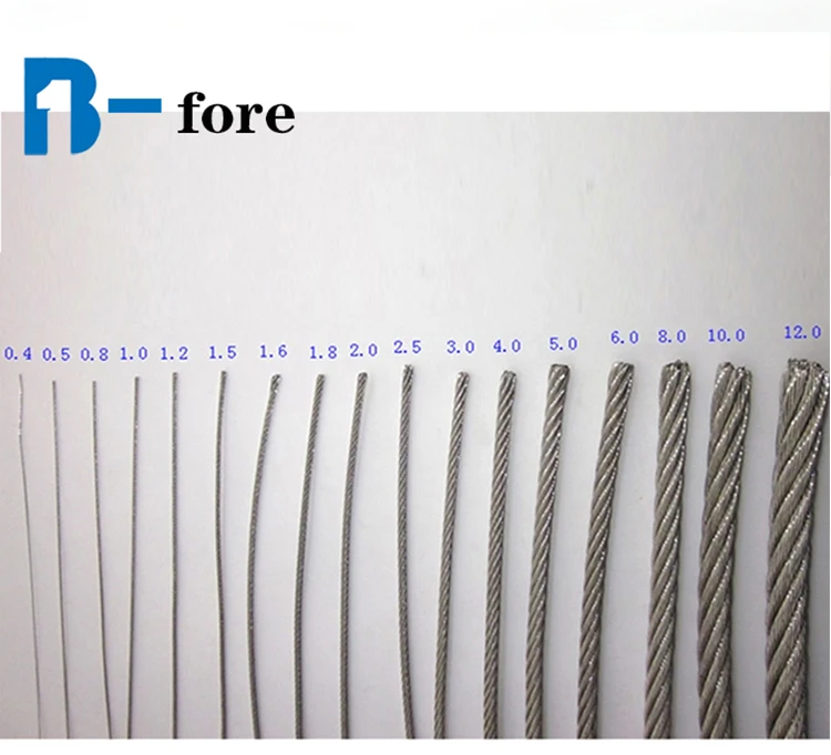 
High corrosion resistance aisi 304 316 /7*7 7*19/1.5mm 5mm 6mm 8mm 10mm 12mm 16mm ropes alambre stainless steel wire rope 