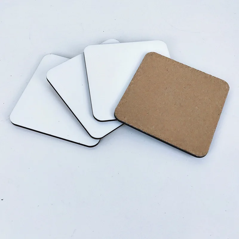 Hot sale square 95mm x 95mm Non-Slip coaster MDF cork sublimation blank coaster