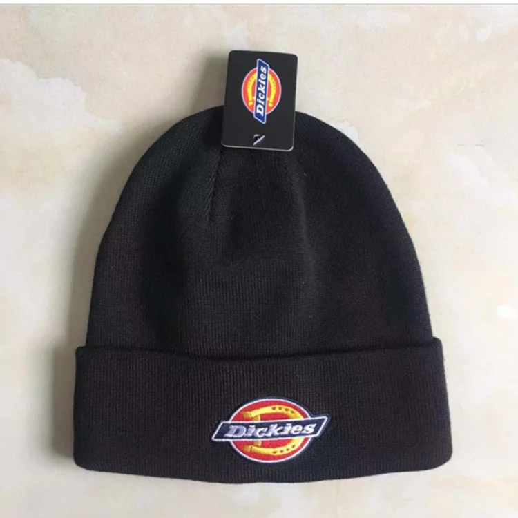 Customizable Embroidery Logo Bennie Woolen Cap Women Knitted Warm Winter Hats