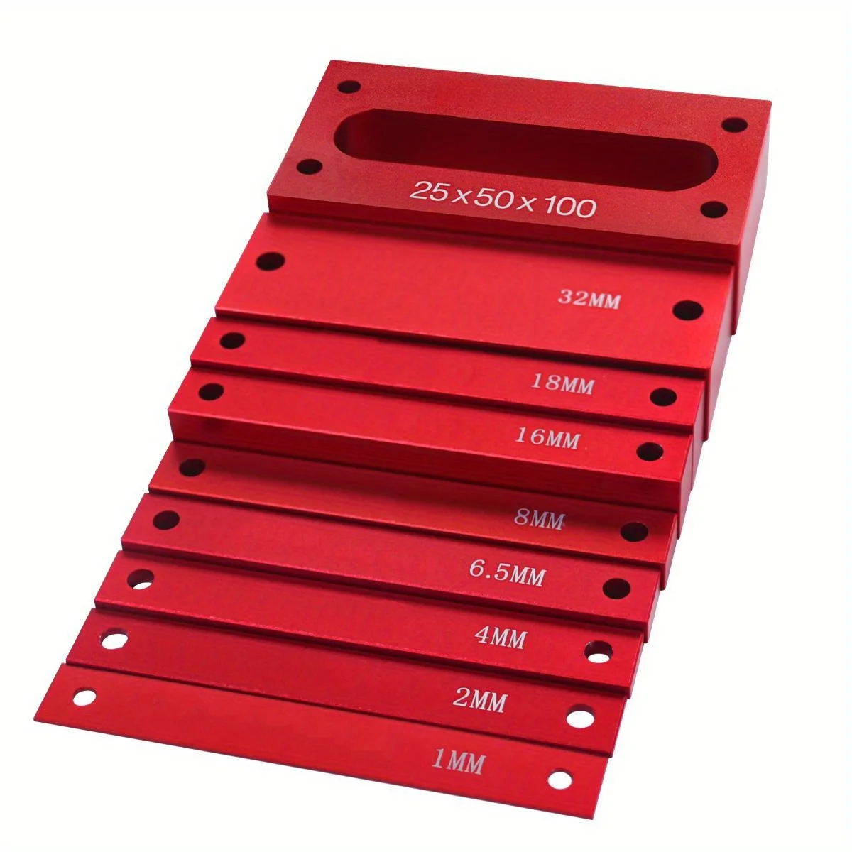 Woodworking 9Pcs Metric Setup Blocks Height Gauge Set - Precision Setup Bar Blocks with Size Markings for Carpenter Measuring