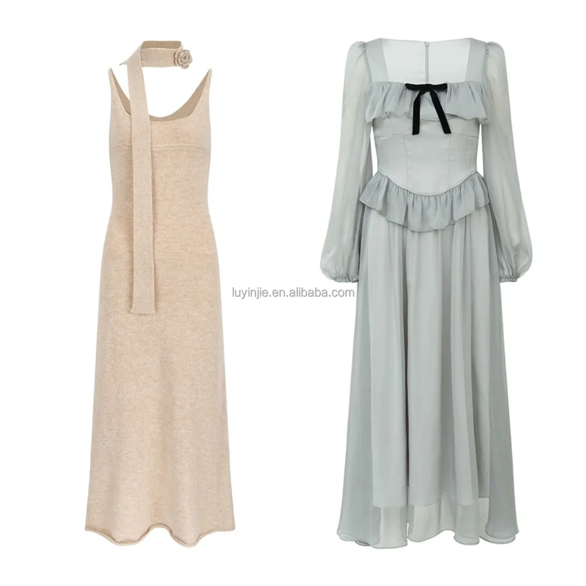 Fairy Piao Piao dress 2023 early autumn new temperament thin casual long long-sleeved skirt thin female