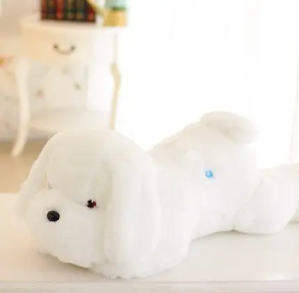 LED light cute dog big head dog plush toys doll will light plush toys stuffed soft puppy toys