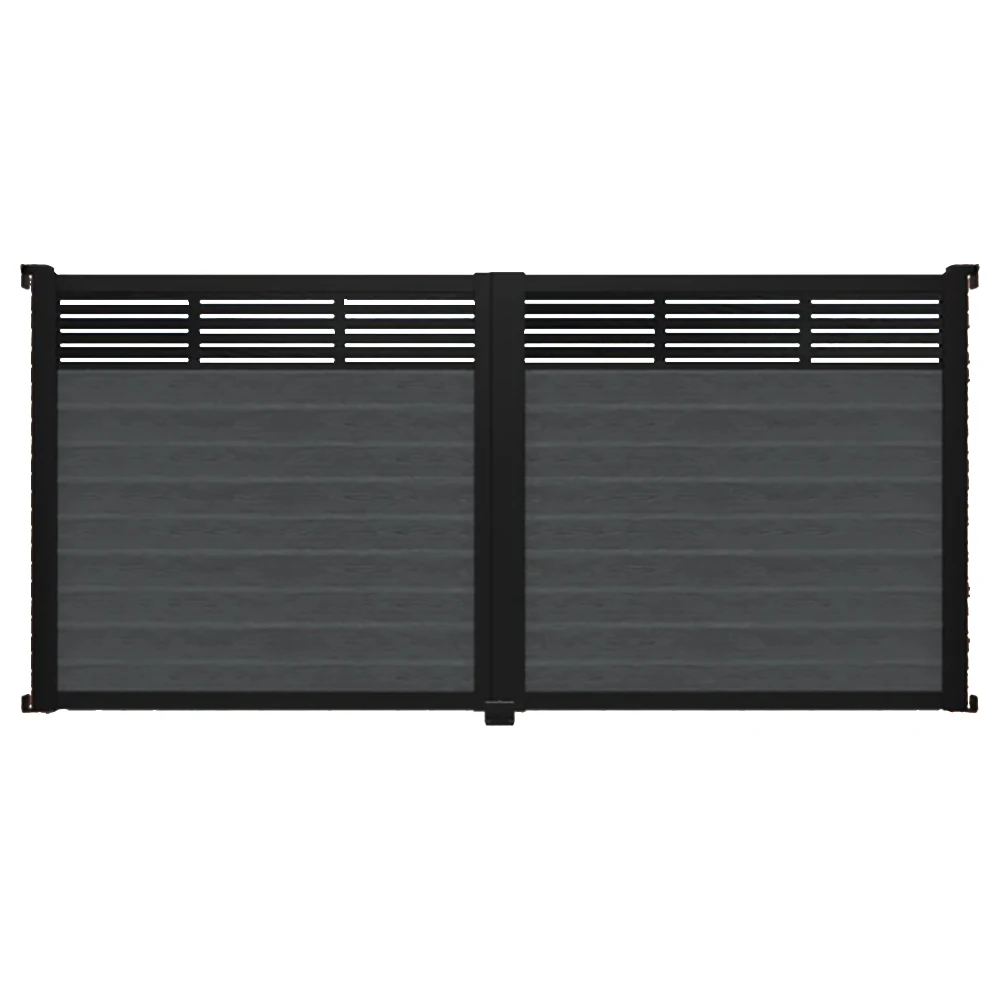 New Design UV Resistance WPC Wood Plastic Composite Fence Co-Extrusion Security Garden and Farm Fence with Metal Frame