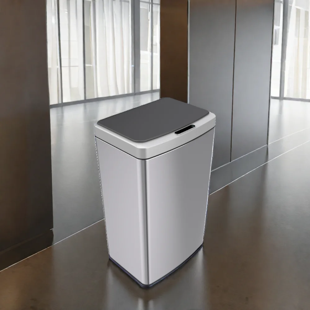 Kitchen 40L Sensor Bins Smart Stainless Steel Bins With Sensor Technology