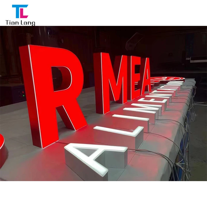 3d led signage signs letters outdoor custom business building stainless metal led signage office led signage
