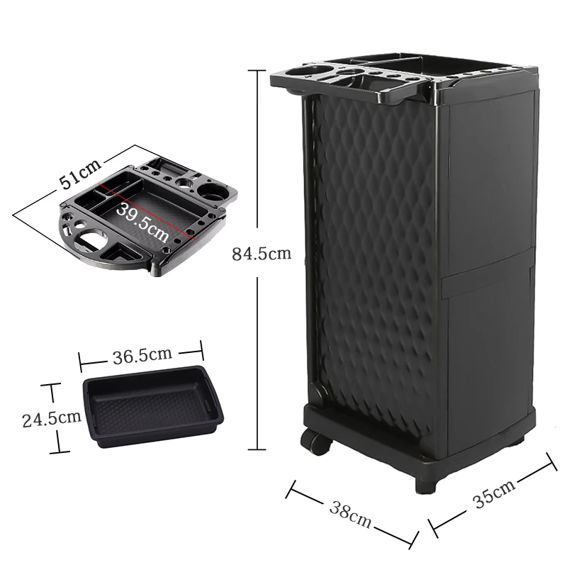 Wholesale Professional New ABS Plastic Salon Trolley Fashion Design With 4 Drawers Lock For Spa Salon Shop