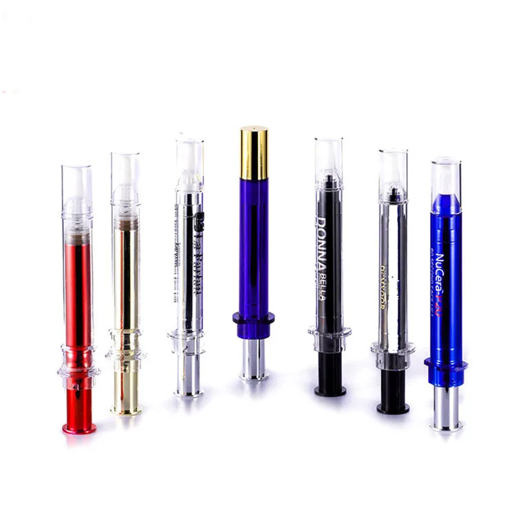 High end skincare product packaging PETG eye cream bottle 10ml 15ml 20ml cosmetic syringe bottle