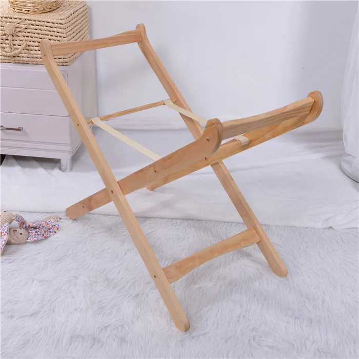 Wooden folding  baby moses basket stand  /portable baby  bassinet  stand /wicker moses basket stand