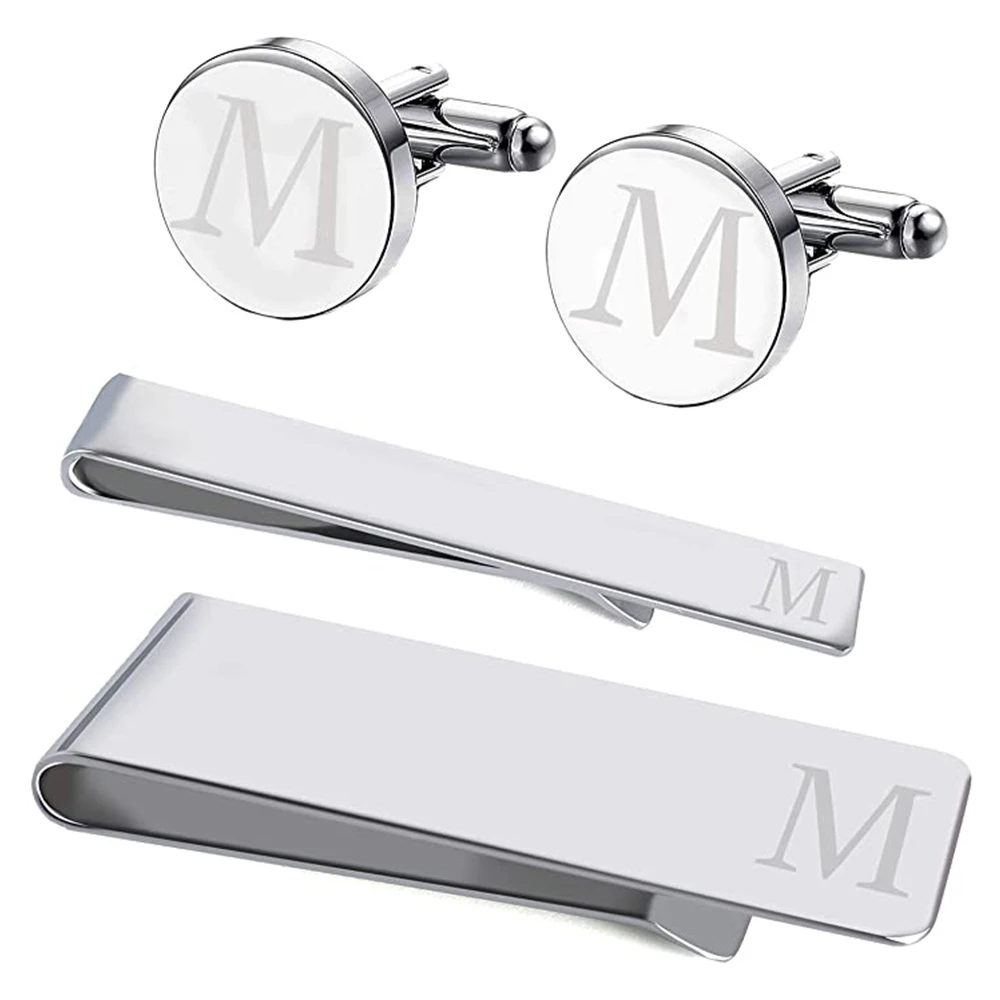 wholesale Custom logo suit shirt black silver studs set gemstones custom button cuff link men cufflinks for men