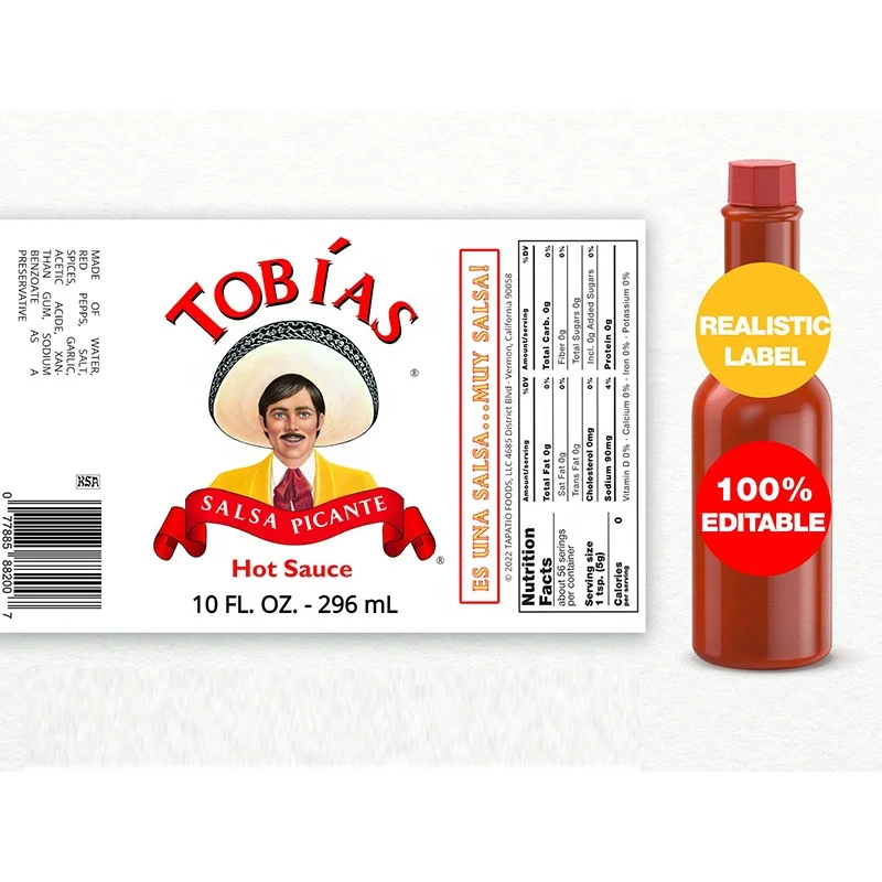 Factory Price Custom Logo Waterproof Roll Adhesive Glossy Spice Jar Label Hot Sauce Private Bottle Label Stickers