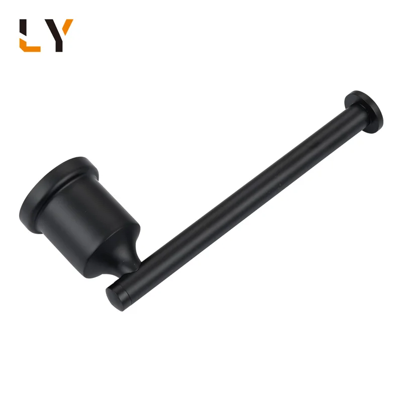 New Design Wall Mounted Towel Holder Brushed Gold Black Plated Stainless Steel Toilet Tissue Paper Roll Holder