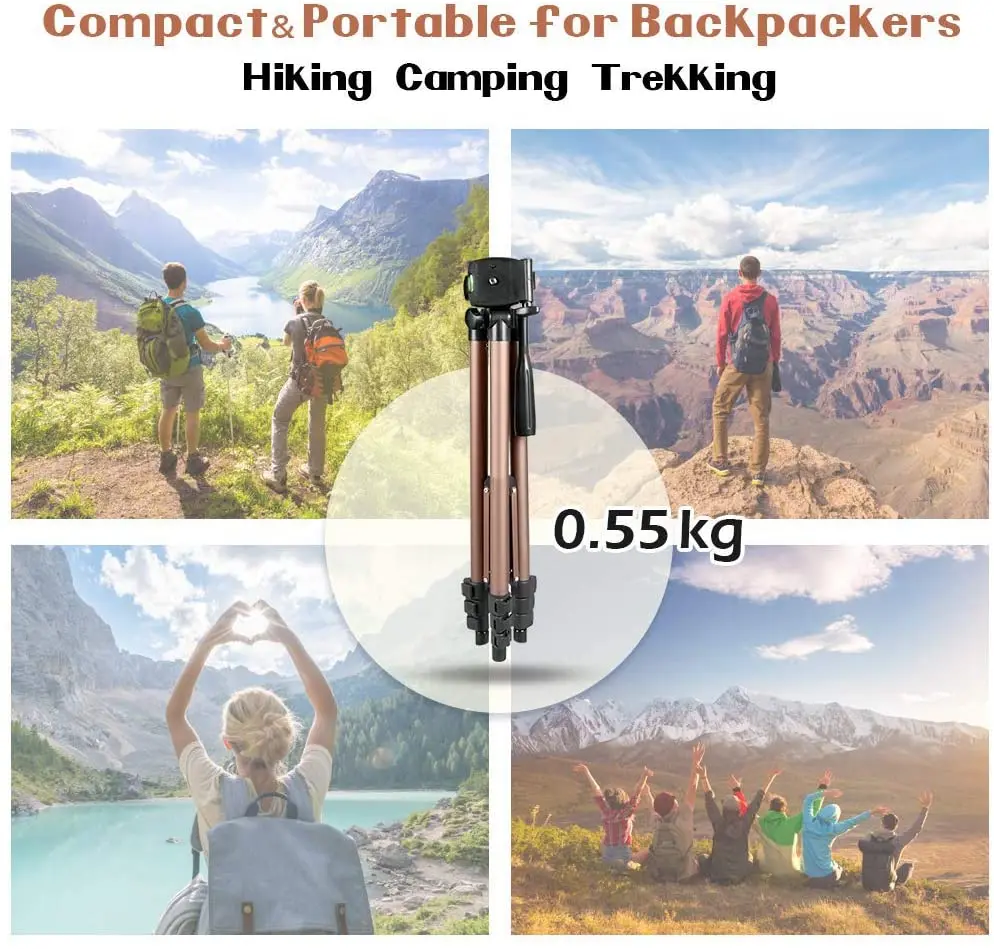 Shemax Camcorder Tripod,Phone Clip Portable Travel Tripod for Photography Video Recording Mini Tripod for Mobile